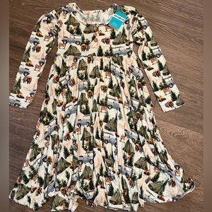 Camp Posh Peanut Long Sleeve Henley Twirl Dress
12 years / Beige